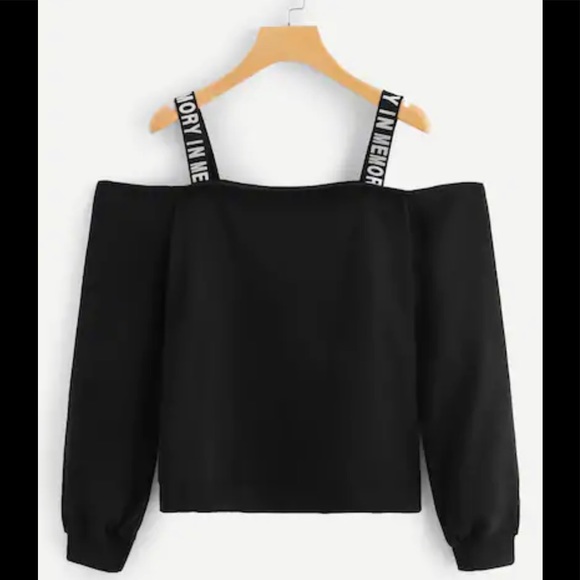 Tops - Cold shoulder sweatshirt top